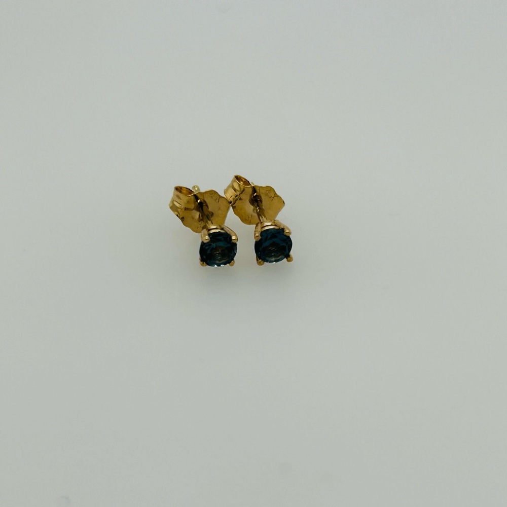 London Blue 14k yellow gold Earrings